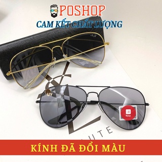 Kính mát đổi màu thời trang nam nữ POSHOP tròng thuỷ tinh cao cấp chống uv400 xu hướng đi đêm 3026