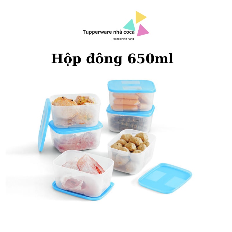 Lẻ hộp trữ đông 650ml nhựa nguyên sinh phù hợp chia bữa ăn mọi gia đình