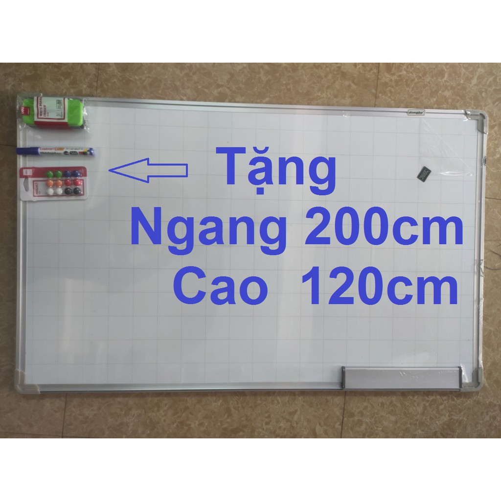 BẢNG TỪ TRẮNG DQ HÀN QUỐC TẶNG KÈM NAM CHÂM + BÚT + LAU BẢNG 120 x 200cm