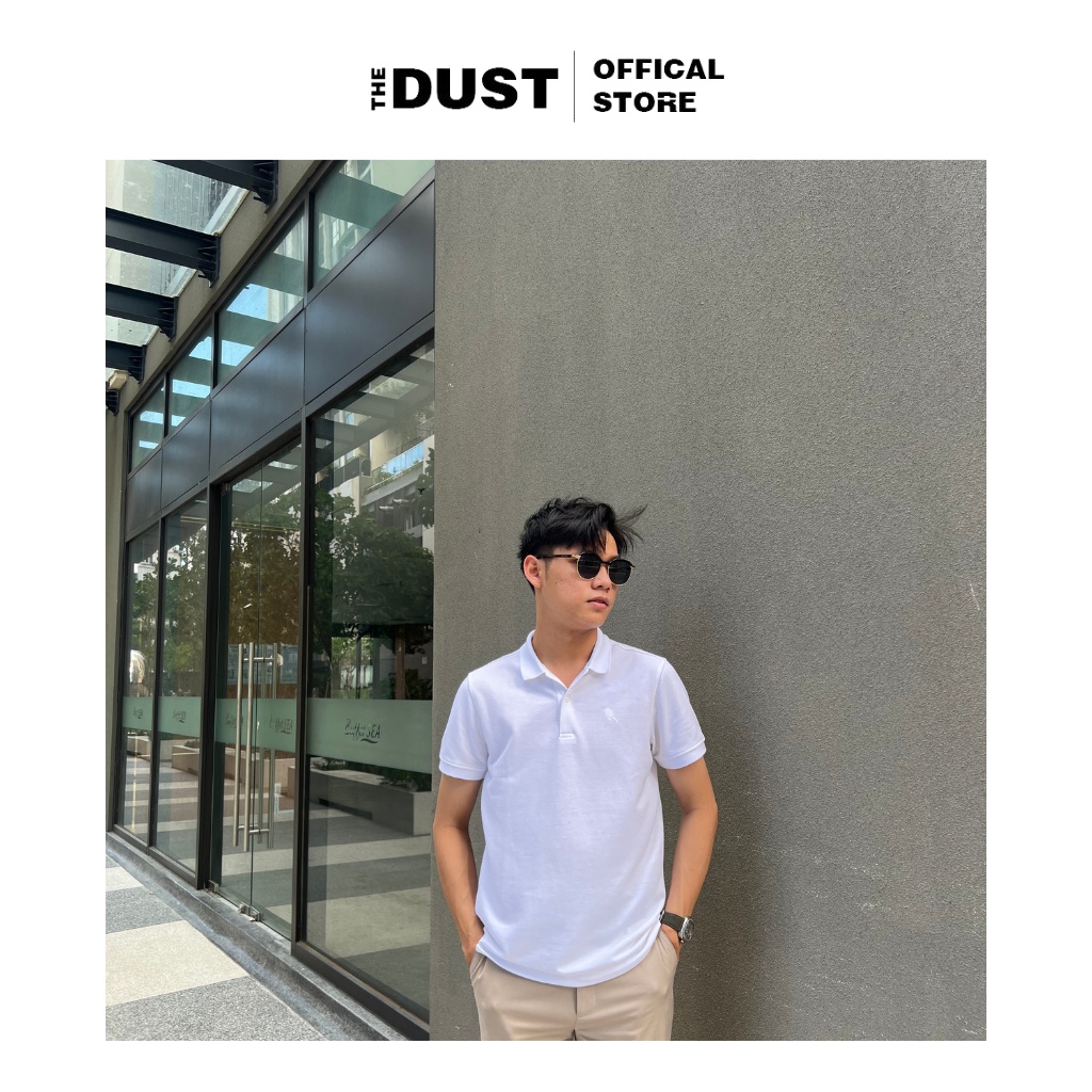 Áo thun Polo nam cổ bẻ DUST DENIM chất vải cotton dệt hạt gạo, thoáng khí, co giãn tốt