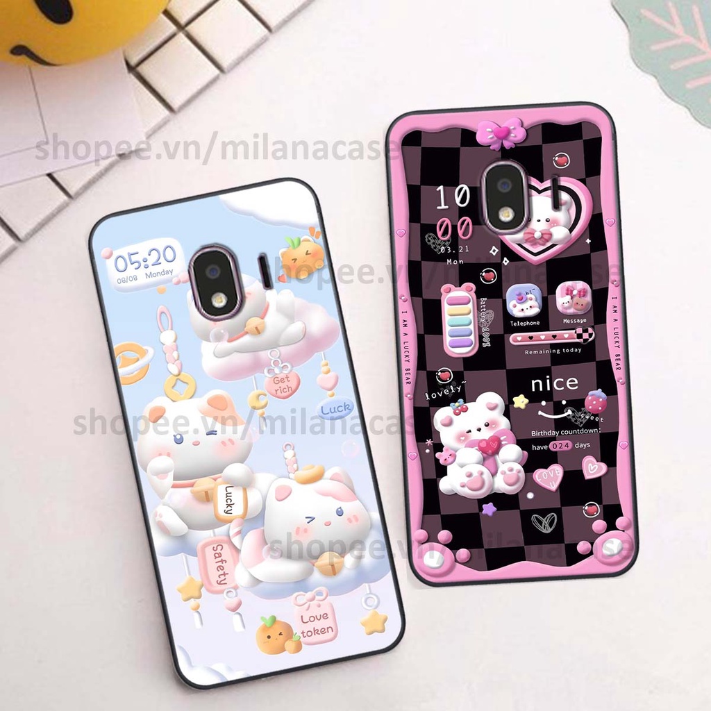 Ốp Samsung J4 2018 hình đồng hồ icon gấu mèo cute cực dễ thương ngộ nghĩnh