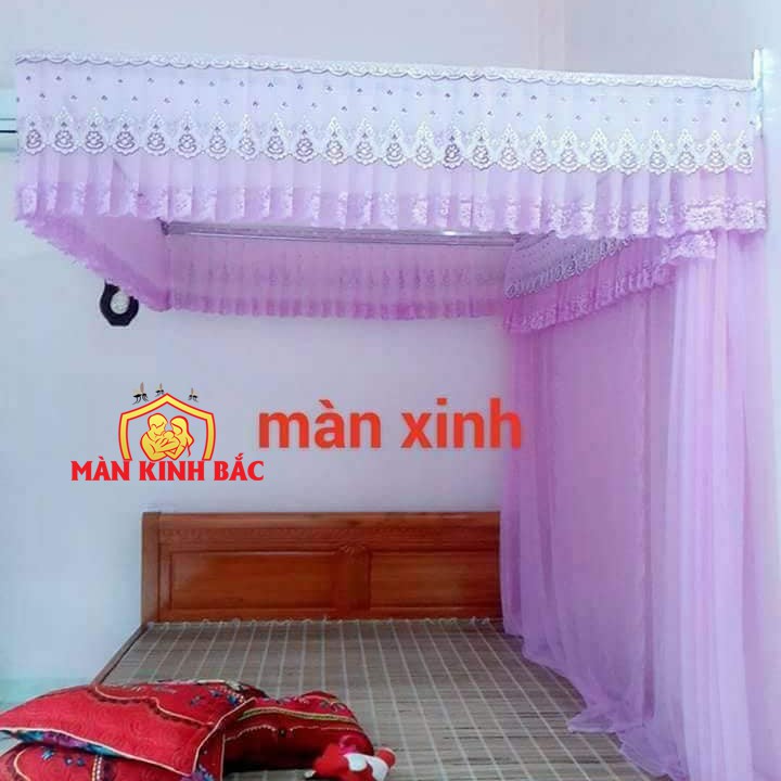 [CHẤT LƯỢNG TUYỆT ĐỐI]Màn khung vuông tuyn lạnh hàng đẹp nhiều màu M6x2m  - Màn kèm khung