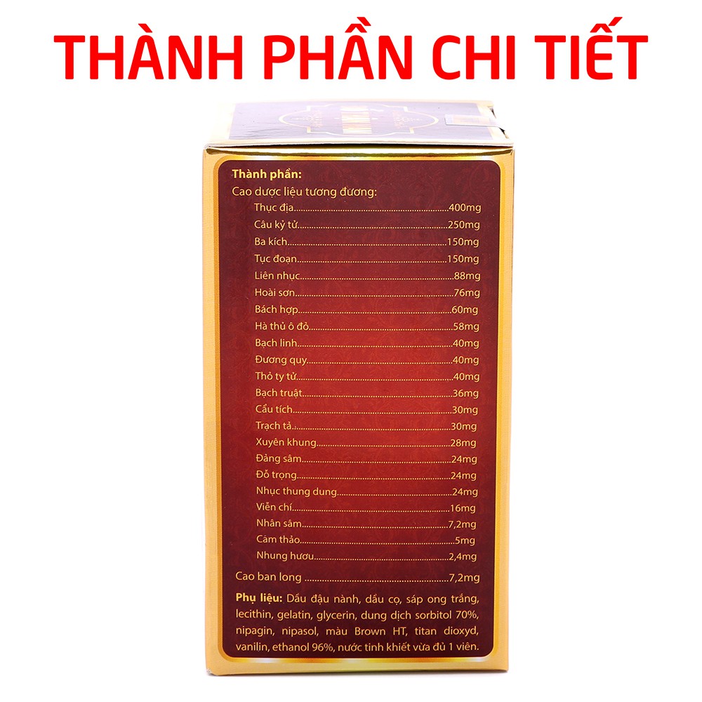 Viên uống tăng cường sinh lý nam, bổ thận tráng dương Bổ Thận Nam - Hộp Nâu 30 viên | BigBuy360 - bigbuy360.vn