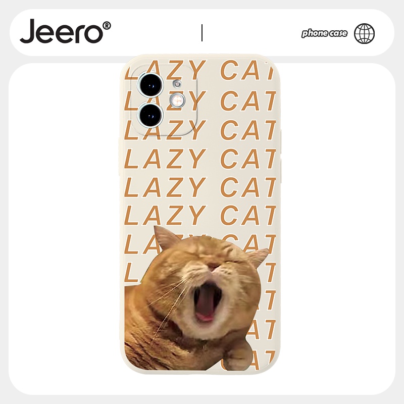 Ốp lưng JEERO cặp đôi dễ thương đẹp ngộ nghĩnh mềm viền vuông cho iPhone 14 13 12 11 Pro Max SE 2020 X XR XS ip 8 7 6 6S Plus kute HFF123