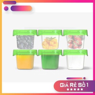 Combo 6 Hộp Đựng Thức Ăn Dặm Cho Bé, Hộp Trữ Đông, Hộp Giữ Nhiệt Kín, Hộp Có Ngăn, Khay Tiện Lợi An Toàn