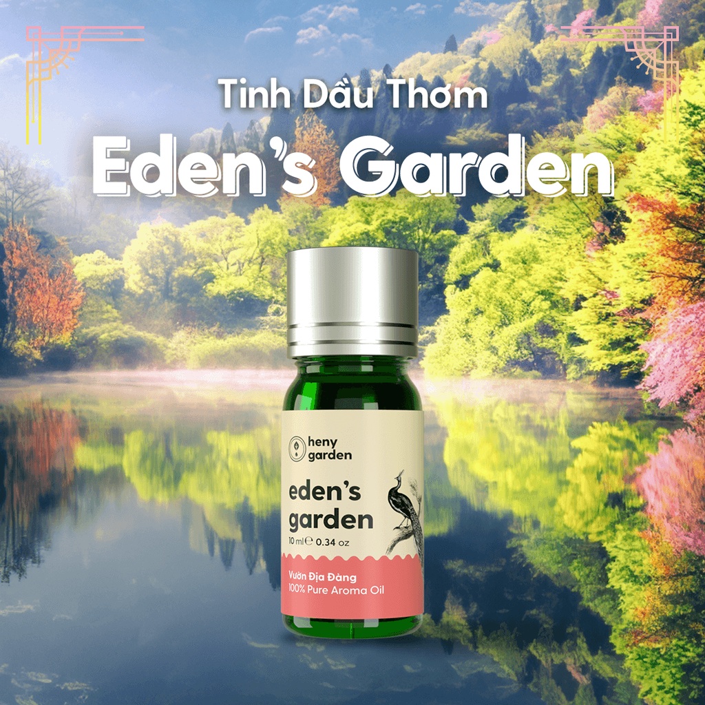 Tinh Dầu Phối Hương Edens Garden (Hoa) Xông Thơm Phòng, Làm Nến Thơm Thiên Nhiên Heny Garden 10mL