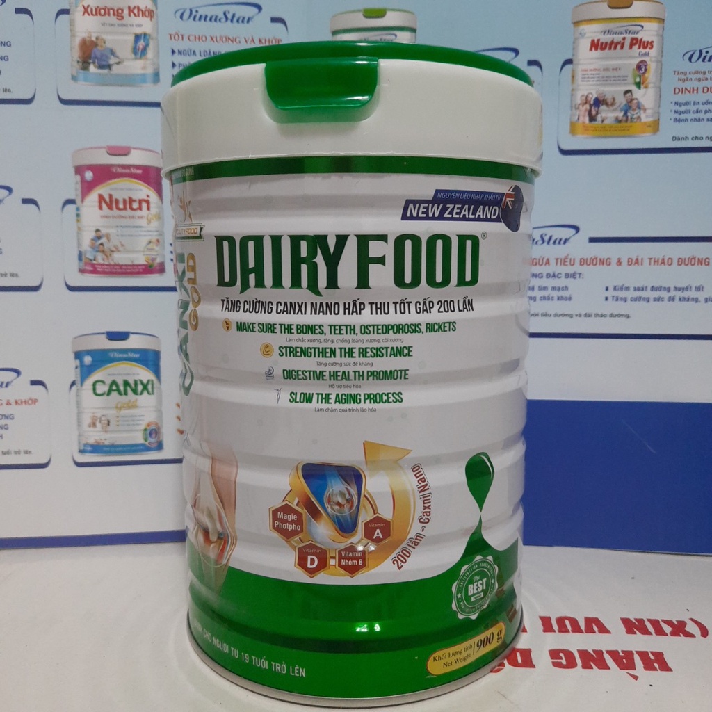 Sữa DairyFood Canxi ngừa loãng xương hộp 900g