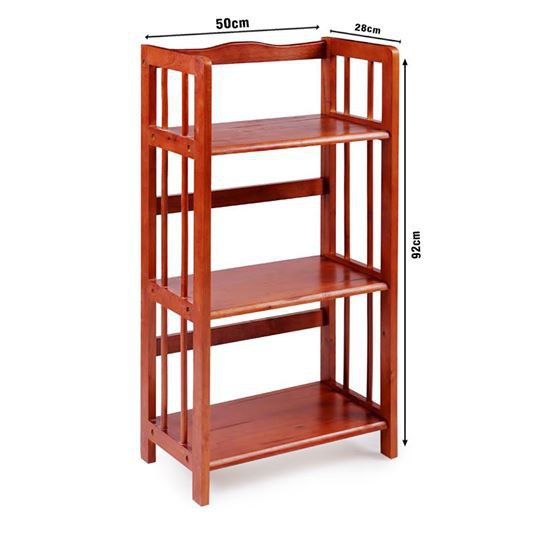 Kệ sách gỗ cao su 3 tầng rộng 40,50,63,80,90 cm | BigBuy360 - bigbuy360.vn