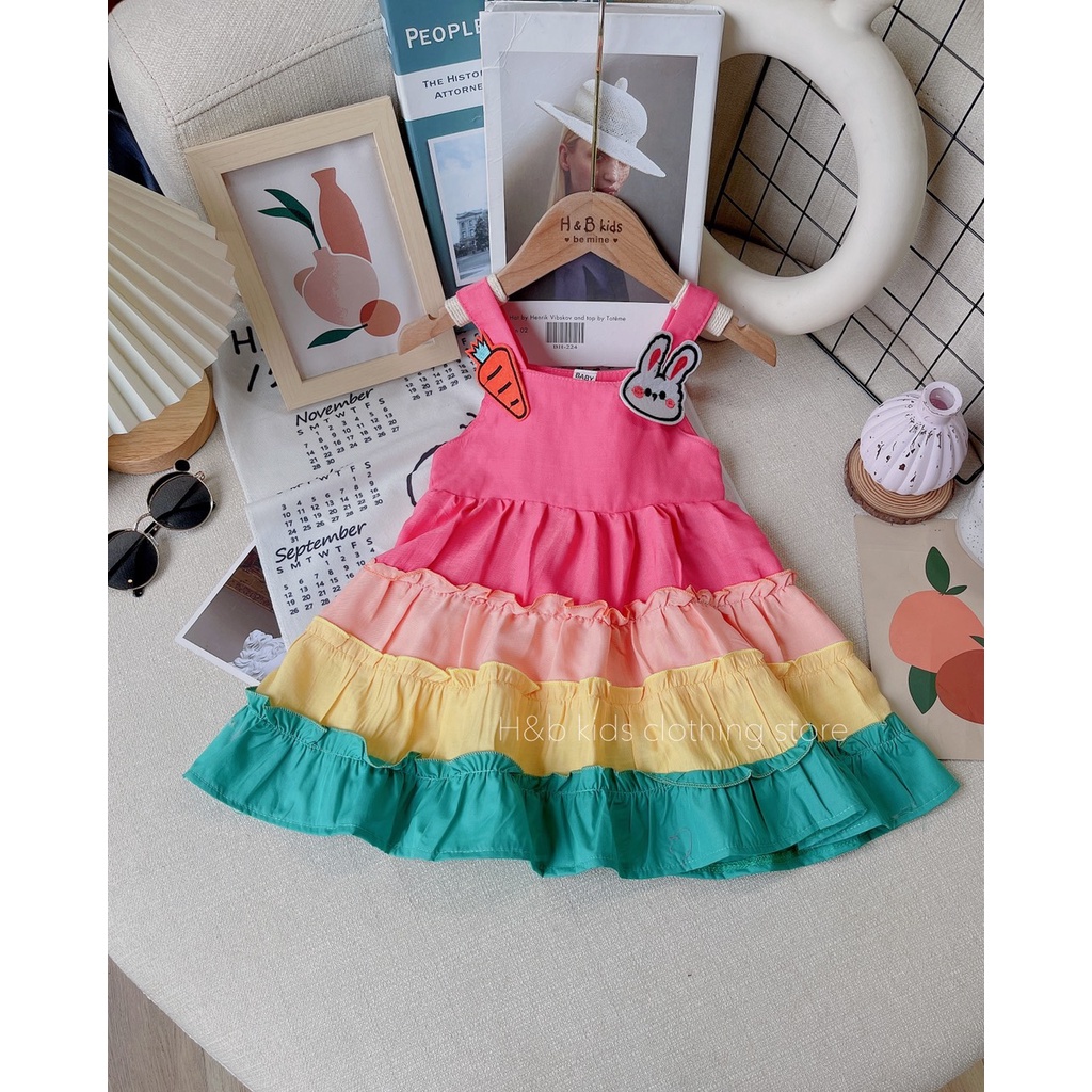 SALE VÁY HAI DÂY CẦU VỒNG CHẤT ĐŨI XINH XẮN SIZE 10-20KG(VCV)