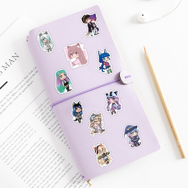 Bộ 50 Miếng Dán Chống Thấm Nước Hình gacha life