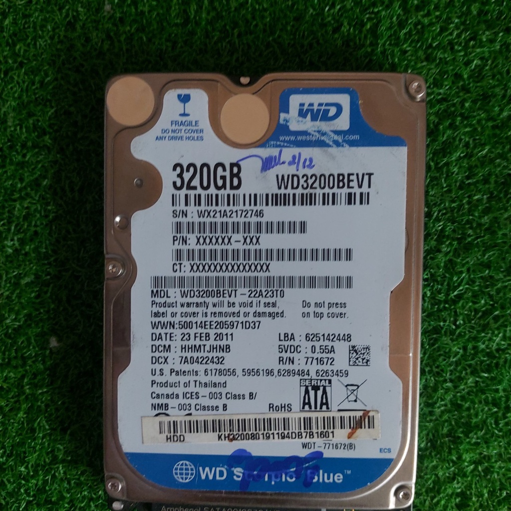 Ổ cứng laptop 320GB HDD cũ hoạt động tốt - mẫu ngẫu nhiên tùy đợt hàng