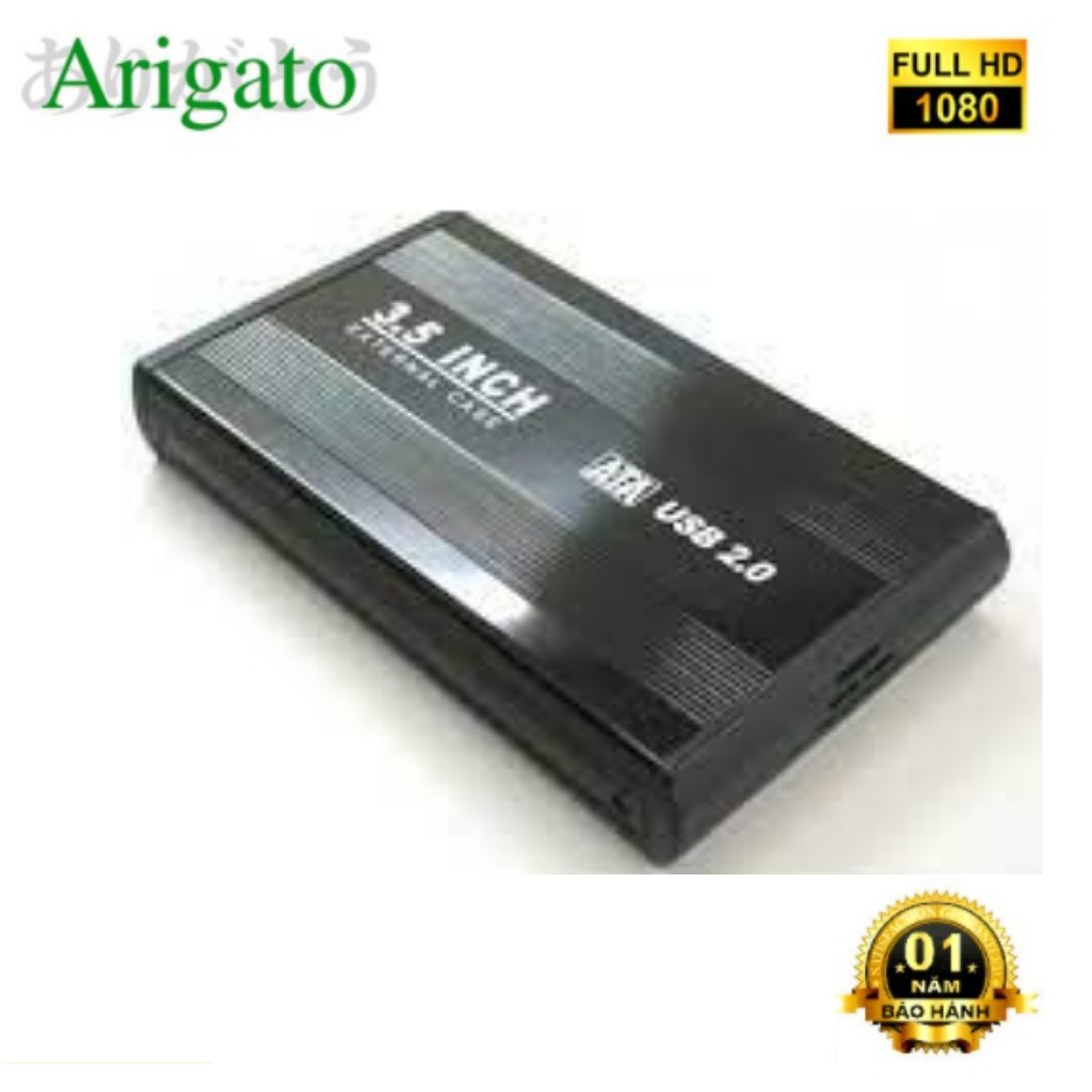 Hộp Đựng Ổ Cứng SATA USB2.0 HDD BOX 2.5 inch Hộp Kim Nhôm(Đen)
