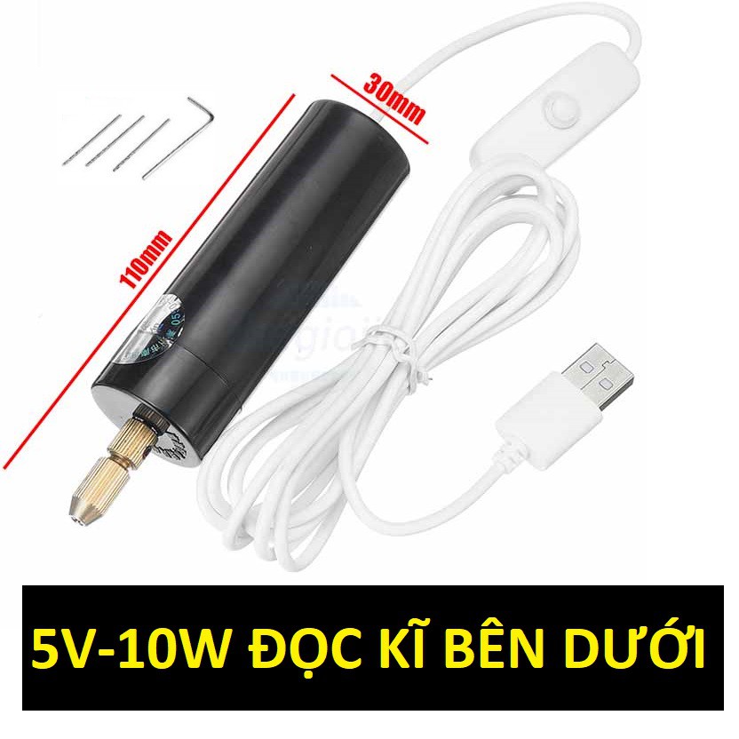 Máy Khoan Mini Cầm Tay dùng nguồn USB 5V công suất 10W VUI LÒNG ĐỌC KĨ BÊN DƯỚI