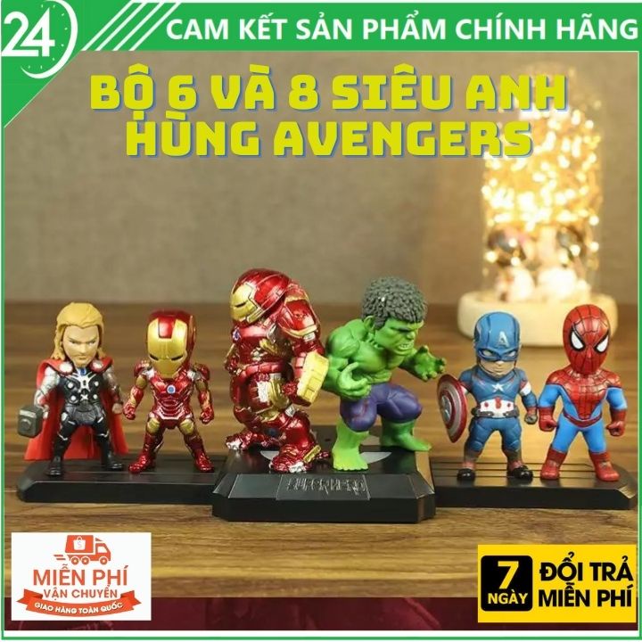 Bộ Sưu Tập Mô Hình Siêu Anh Hùng Avengers Mini - 6 Siêu Anh Hùng