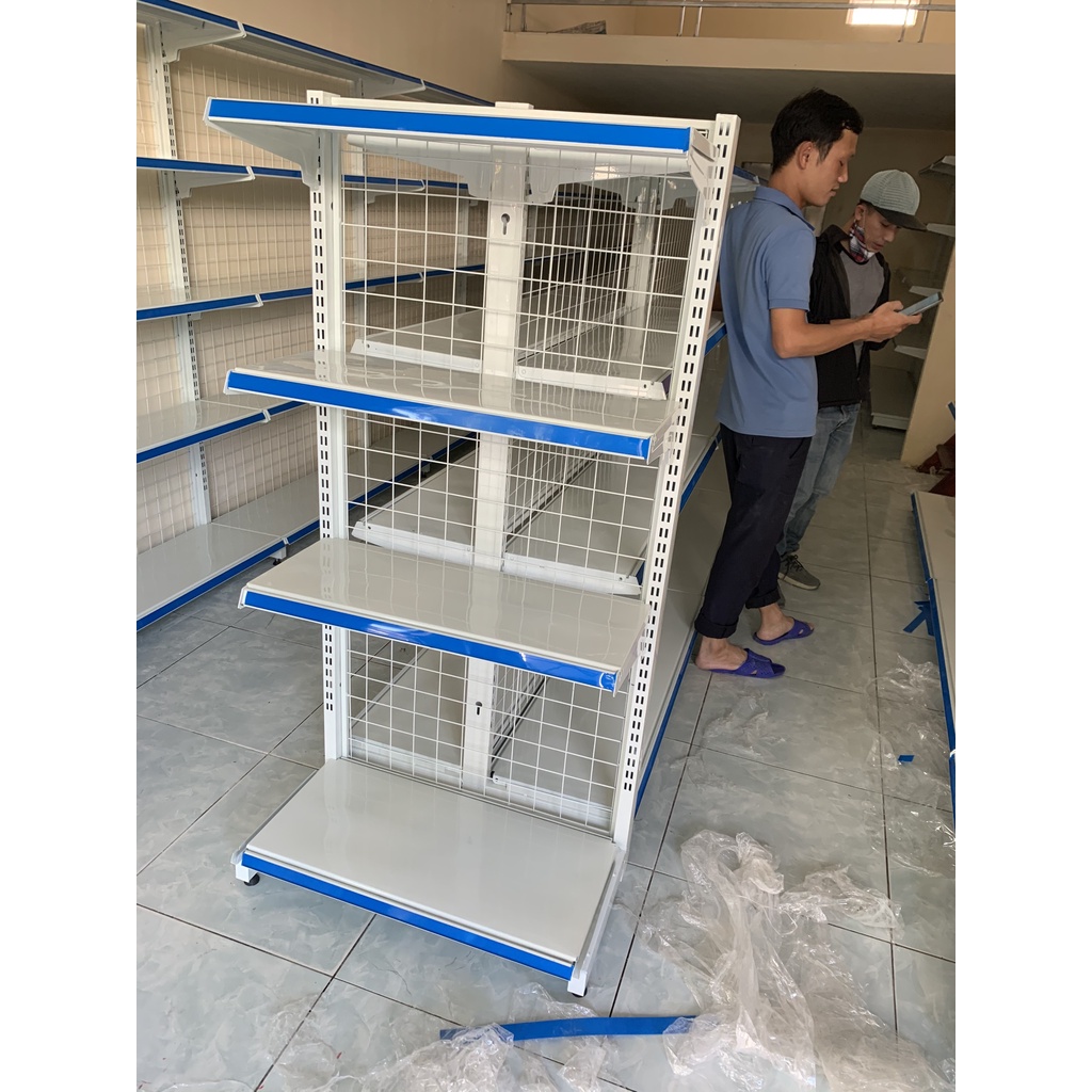 Kệ siêu thị đơn 1 mặt Dài 70 x Cao 120 x 3 tầng