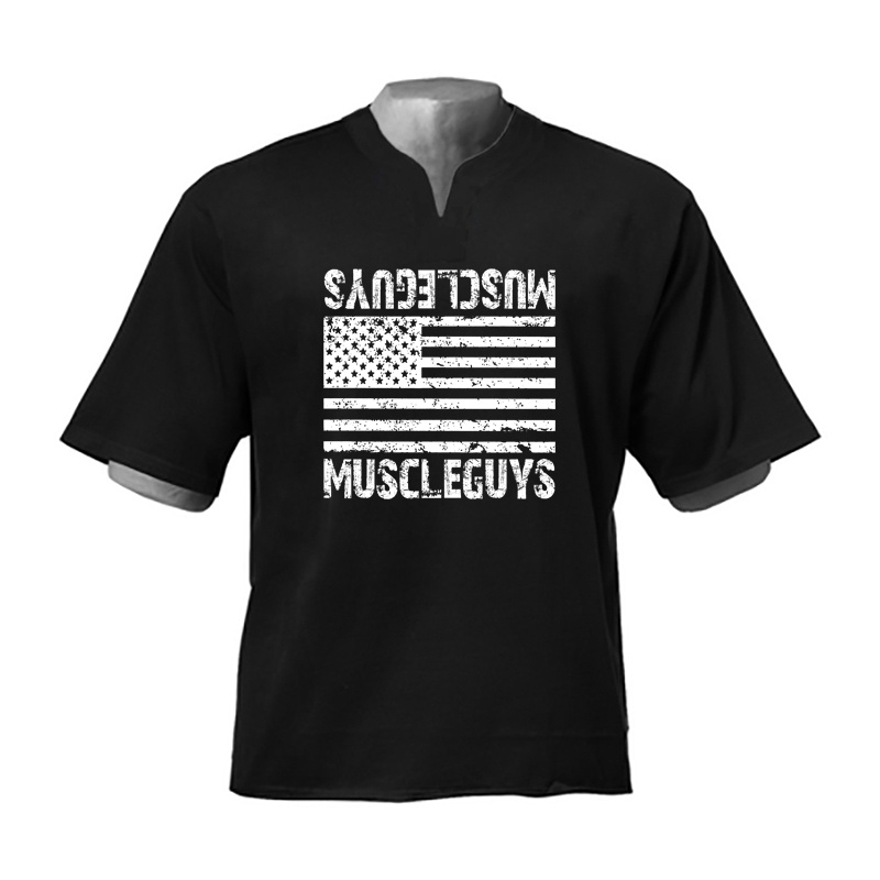 Áo Thun Cotton Cổ Chữ V Dáng Rộng Thoáng Khí In Họa Tiết Thời Trang Mùa Hè Cho Nam