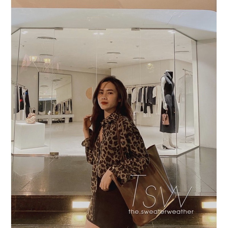 [Ảnh thật/Video] Áo sơ mi tay dài họa tiết da báo Áo somi báo 2 màu hợp thời trang cho phái nữ | BigBuy360 - bigbuy360.vn