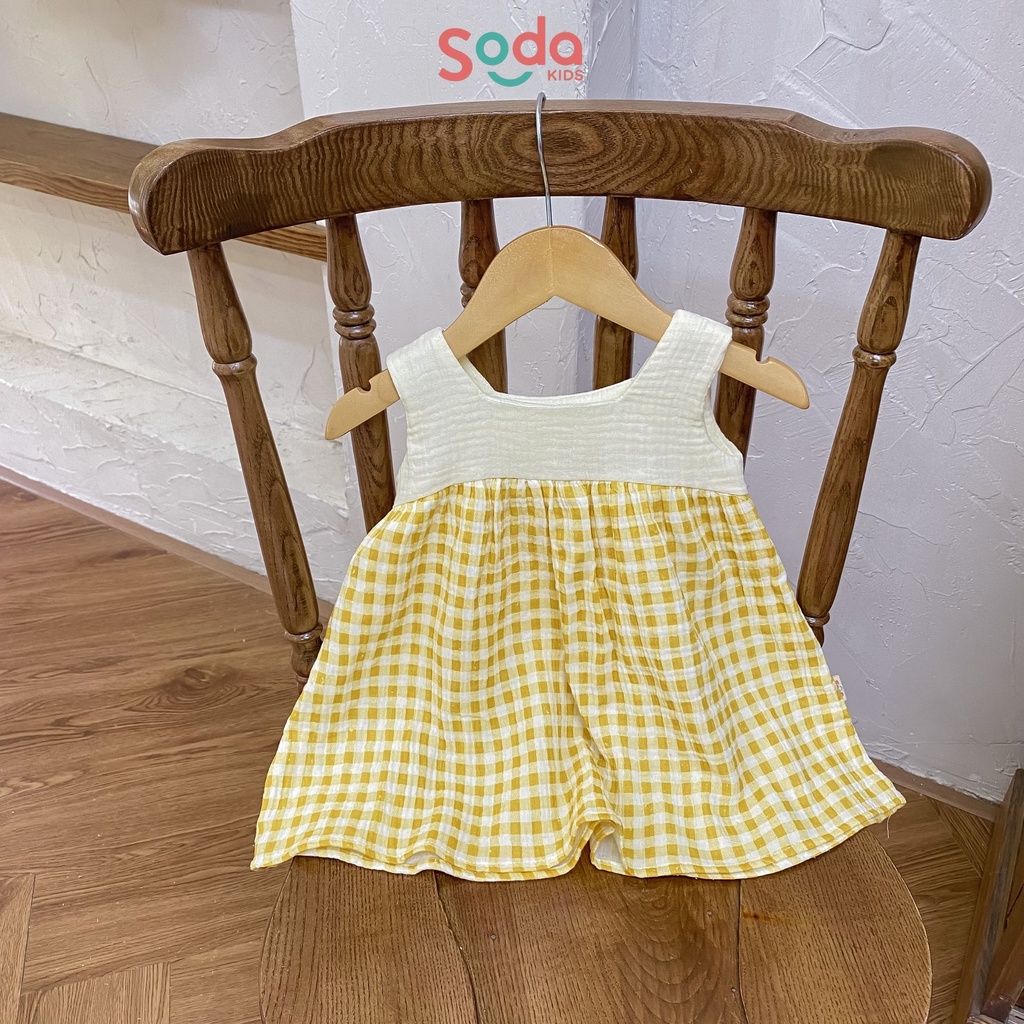 Váy doll bồng bềnh cho bé gái SODA KIDS chất liệu xô muslin mềm, mát, xinh xắn