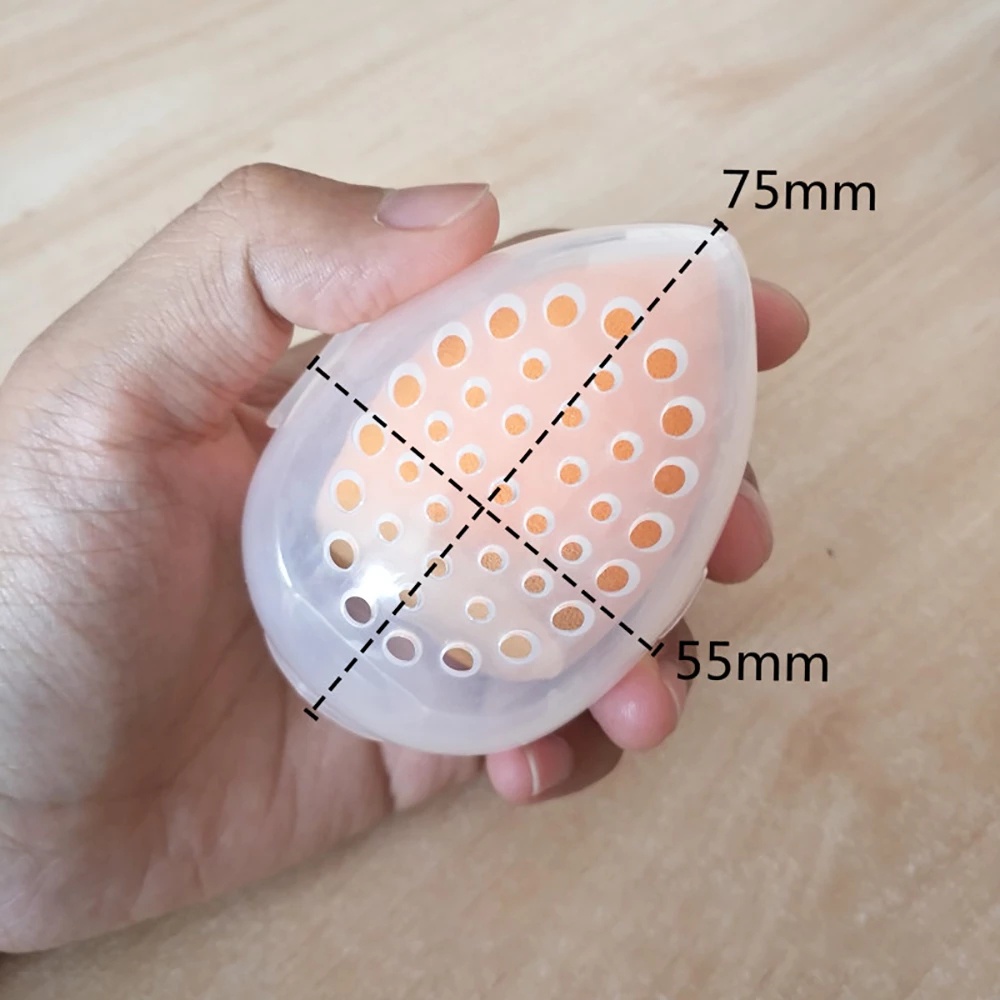 1 Hộp Đựng Mút Trang Điểm / Giá Đỡ Mút Trang Điểm Hình Quả Trứng