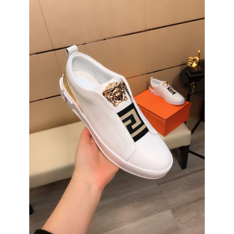 Giày lười nam dáng thể thao logo Versace