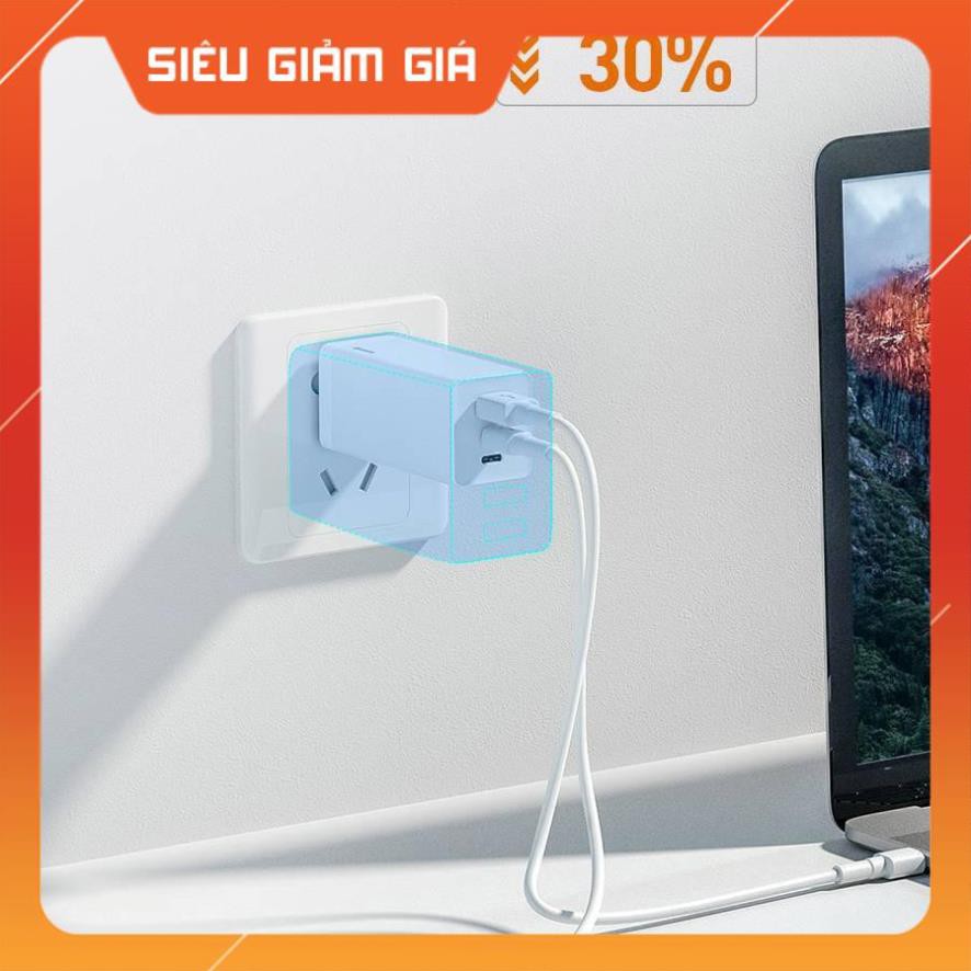 Adapter củ cóc sạc nhanh 65W đa năng 1 cổng sạc USB và 2 PD Type-C hiệu Baseus Mini GaN Travel - Hàng chính hãng