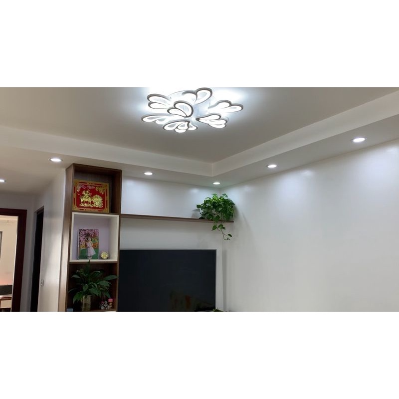 Đèn ốp trần phòng khách phòng ngủ G18 có 3 chế độ sáng kèm điều khiển chỉnh sáng từ xa Bảo hành 1 năm - Mã 2035/9