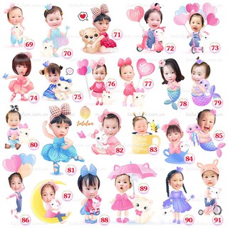 Hình chibi bé trai bé gái phụ kiện trang trí sinh nhật thiết kế theo yêu cầu 20cm-60cm - Tôi Tự Làm