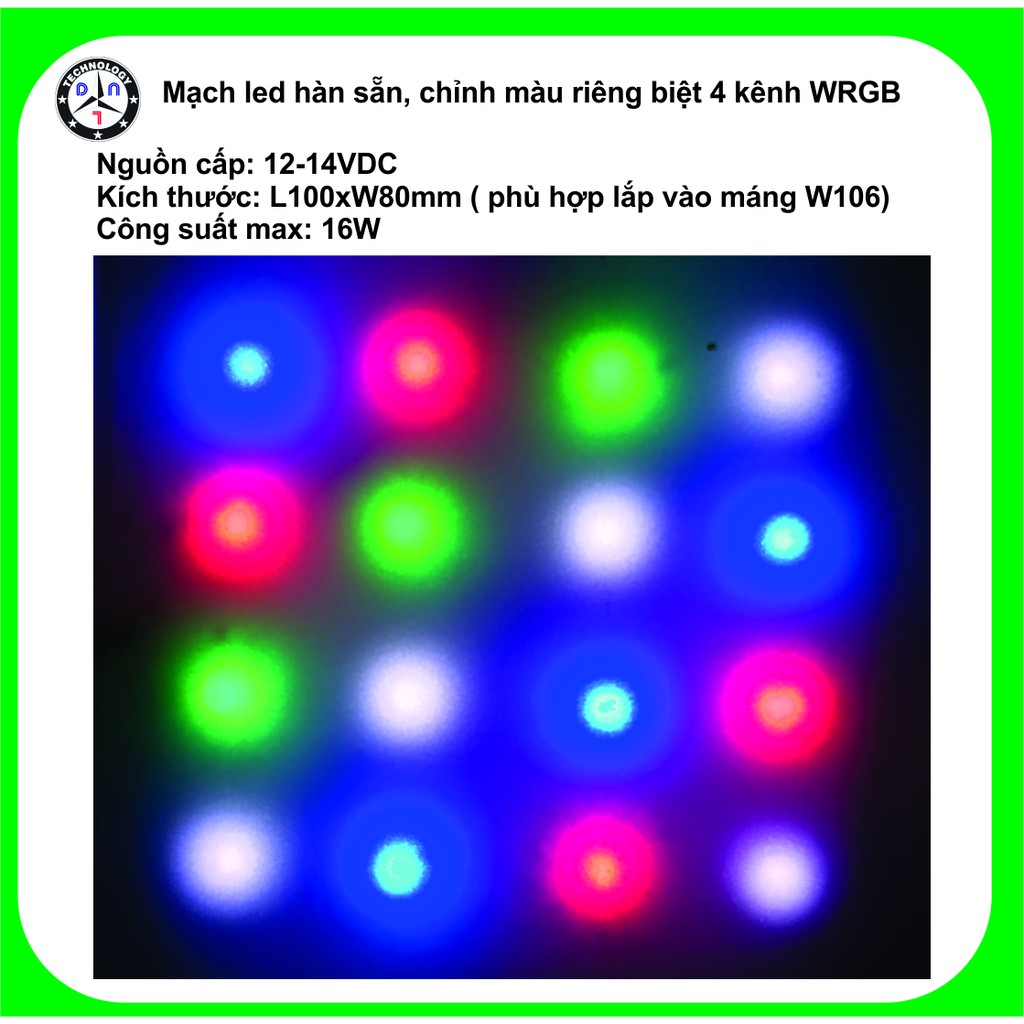 MẠCH LED WRGB 16W