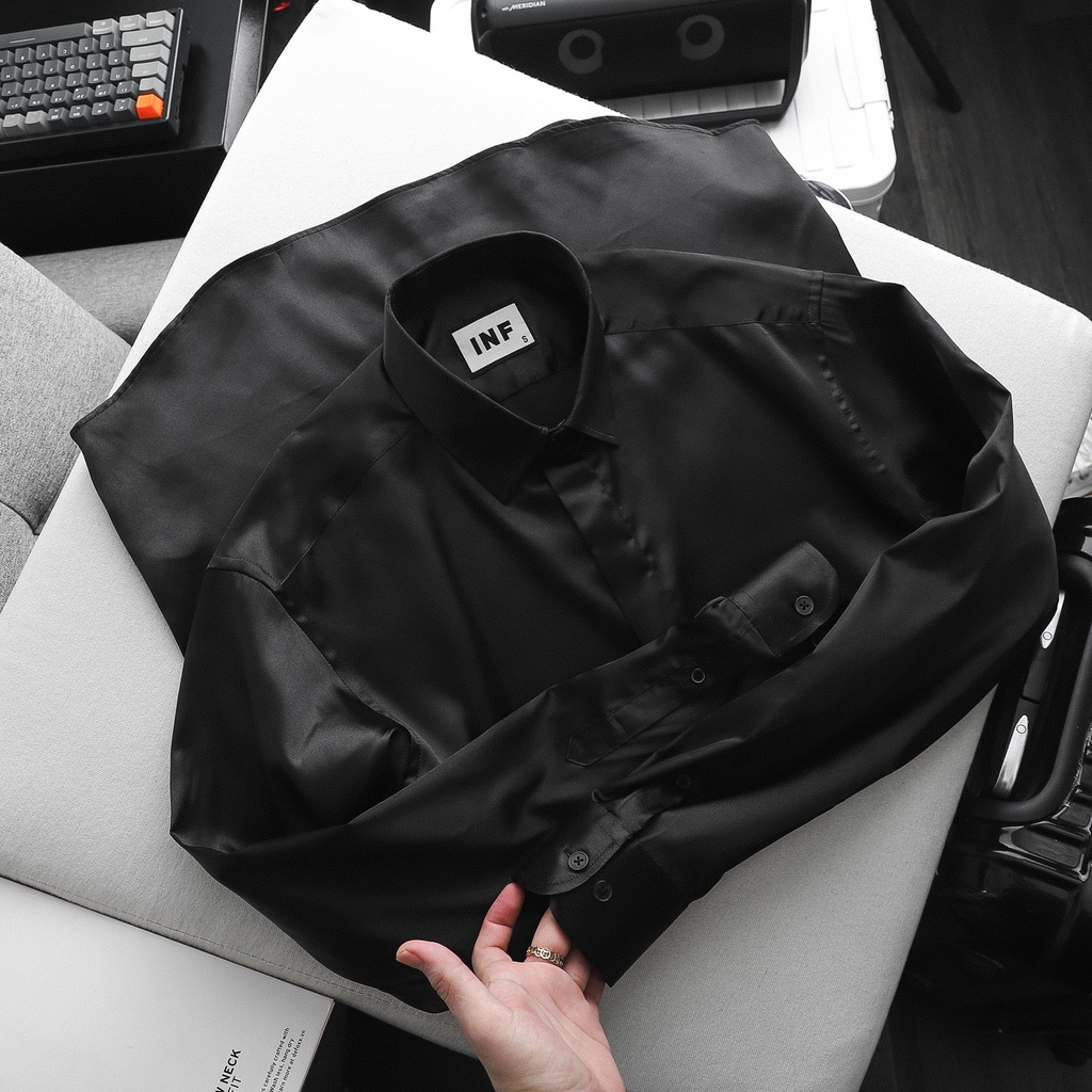 Áo Sơ Mi Nam INF Satin Silk S5 , Chất Vải Cotton Lụa Cao Cấp , SM005622, SOMEHOW | BigBuy360 - bigbuy360.vn