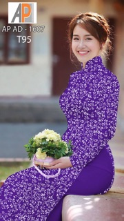 Vải áo dài hoa nhí