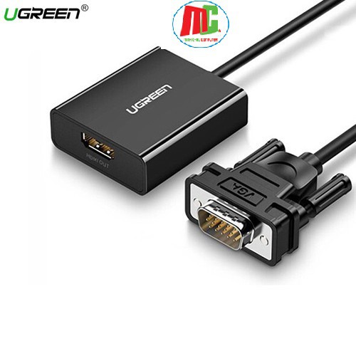 Cáp chuyển VGA sang HDMI Tích Hợp Audio Ugreen 60814 - Hàng Chính Hãng