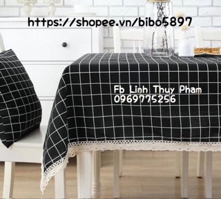 Khăn trải bàn viền ren