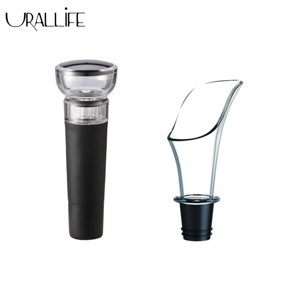 UARELiFFE Red Wine Vacuum Stopper Wine Pourer Set