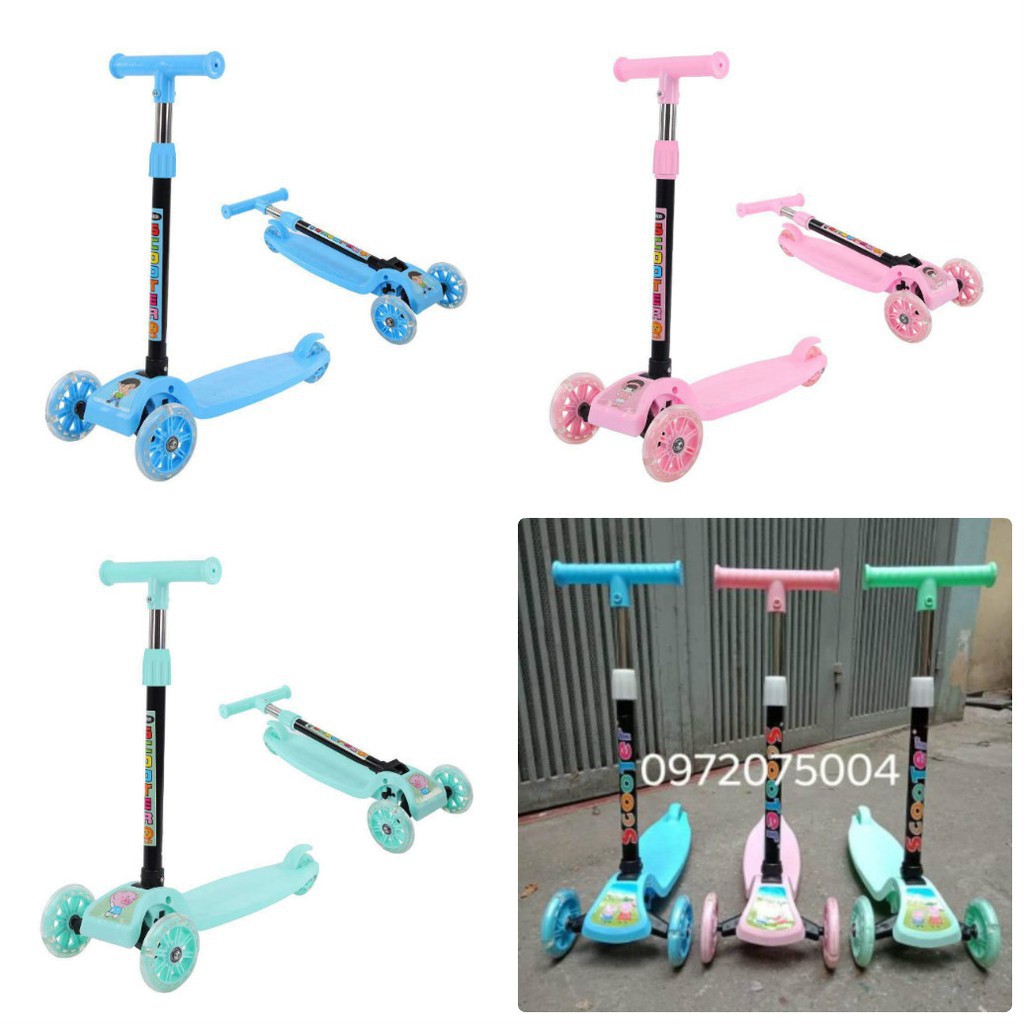 [giá tốt] [GIÁ SỈ] XE SCOOTER 3 BÁNH MẪU VÁN TRƯỢT, MẪU 2IN1-2019 CHO BÉ CÓ ĐÈN LED [SALE] [nq] mã OOY30