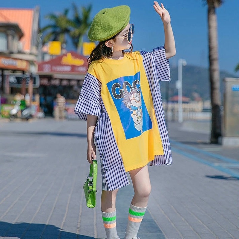 Đầm thun thiết kế mới thời trang mùa hè dành cho bé gái