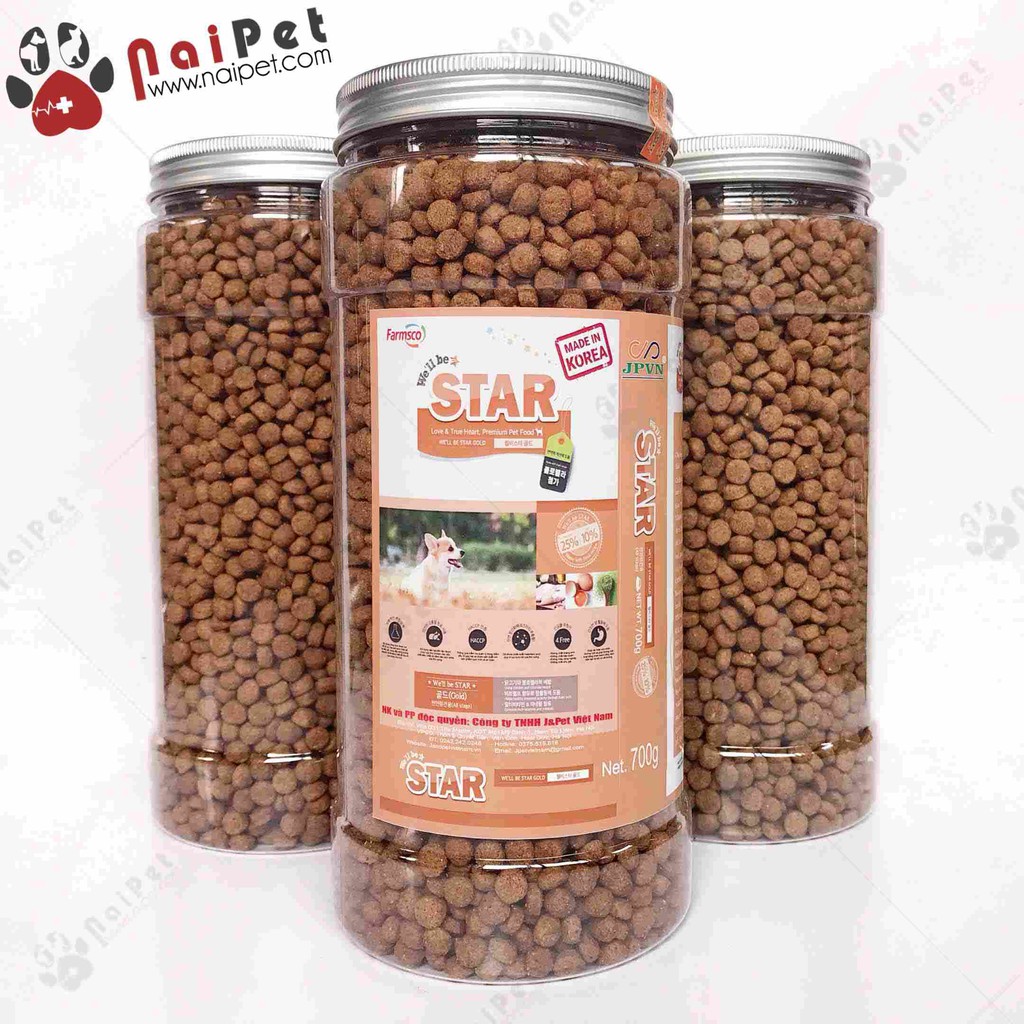 Thức Ăn Hỗn Hợp Cho Chó We’ll Be Star Gold Hộp 700g