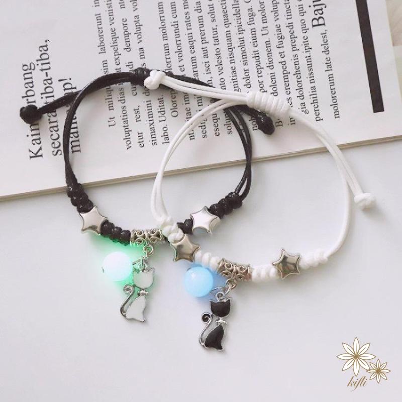 【kifli】Set vòng tay Hishop nam châm dạ quang cho cặp đôi