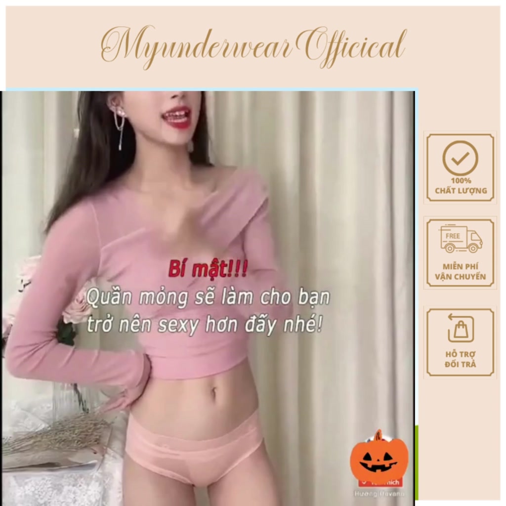 Quần lót nữ lụa băng, quần lót nữ tàng hình mềm mại mát lạnh thông thoáng | BigBuy360 - bigbuy360.vn