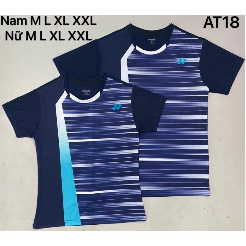 Áo Thể Thao Nam Nữ Cổ Tròn Yonex Chất Cotton Siêu Mát Thấm Hút Mồ Hôi