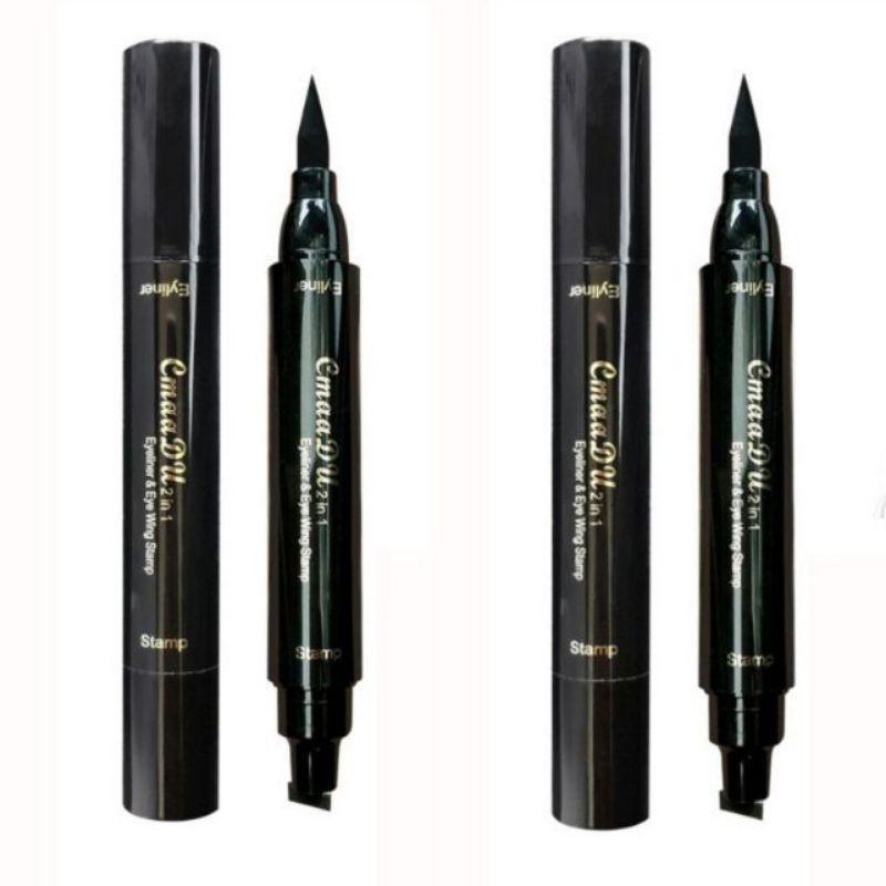 Bút kẻ mắt 2 đầu CMAADU 1 đầu vẽ đuôi mắt tiện lợi