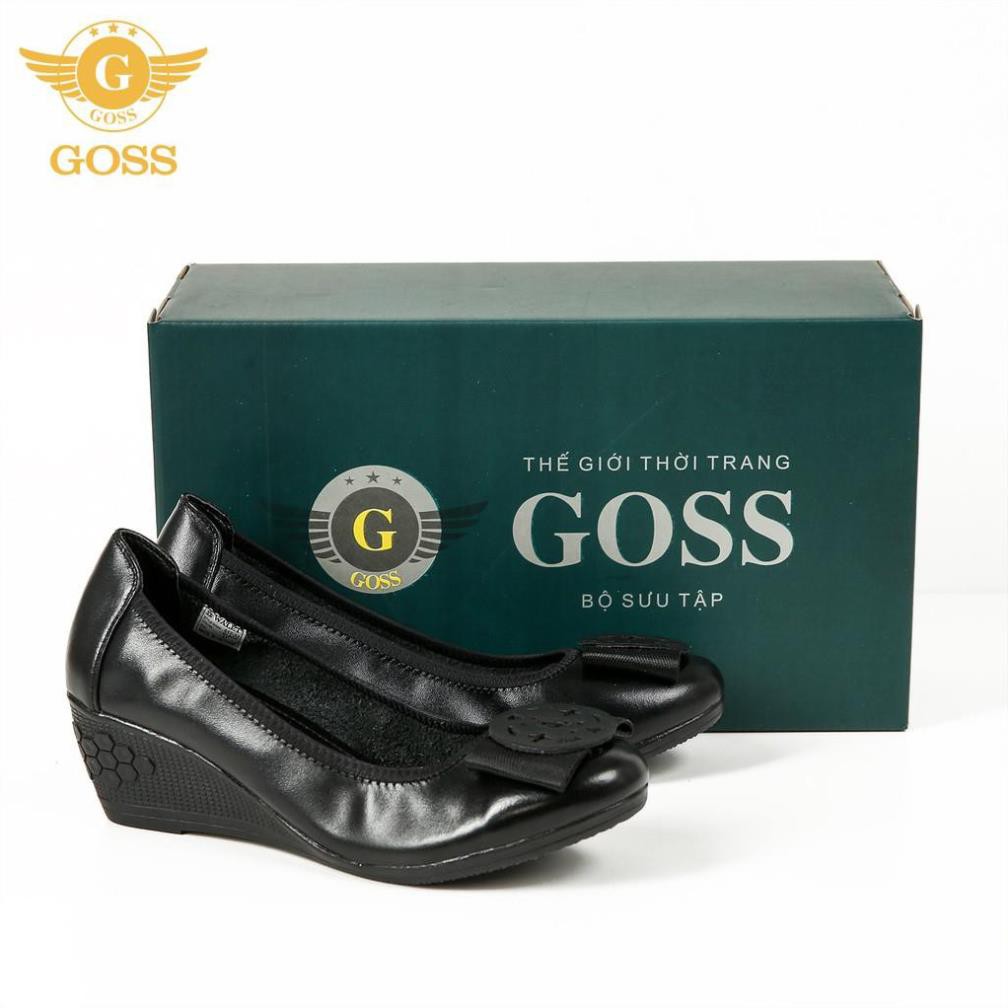 ⭐FREESHIP⭐Giày nữ búp bê đế xuồng 5cm cao gót - Giày nữ da mềm cao cấp GOSS 032 !!