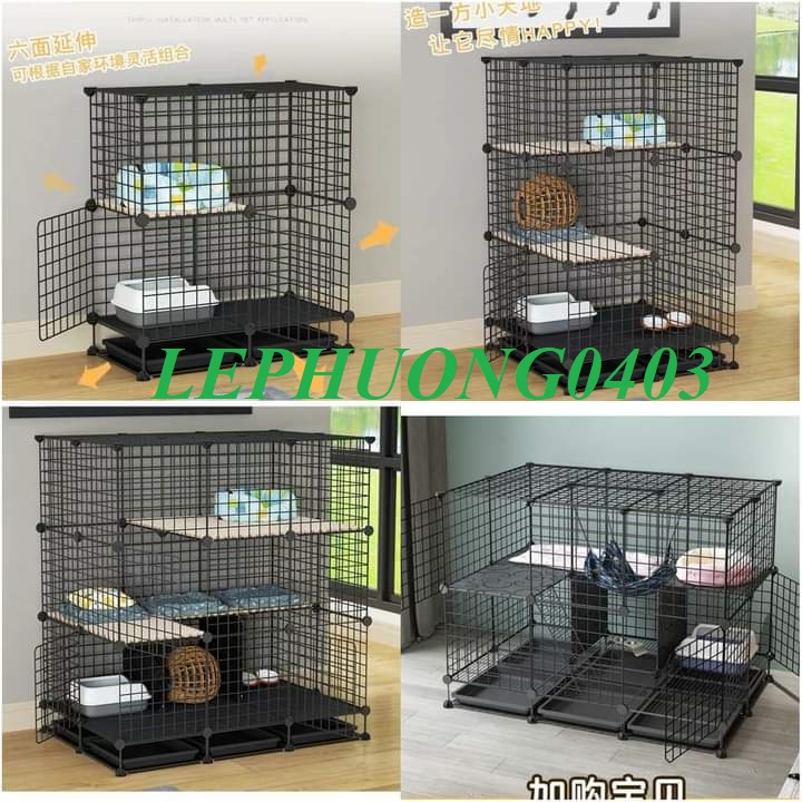 COMBO CHUỒNG, LỒNG, NHÀ, Ổ LƯỚI THÉP DÀNH CHO CHÓ MÈO THÚ CƯNG ĐA NĂNG