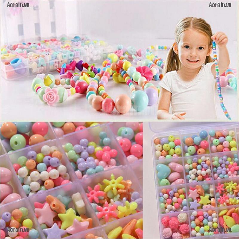 MT 450 Pieces/Set DIY Colorful Beads Bracelet Kids Personalized Jigsaw Puzzle Toys NY