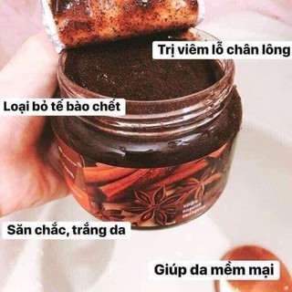 Lọ tẩy da chết body quế