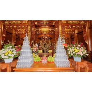 Khay bày tháp nước mica vuông: tháp 3 tầng, 5 tầng, 7 tầng 9 tầng