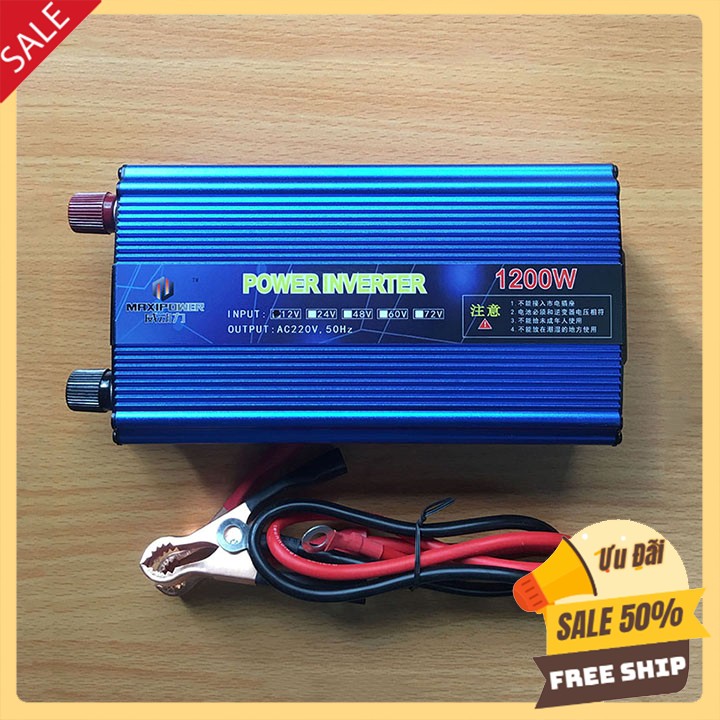 Bộ kích điện inverter 1200W 12V lên 220V