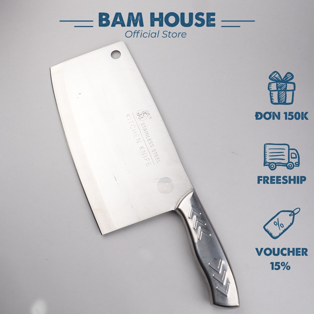 Dao đại chặt xương Bam House cán inox bản lớn siêu bén cao cấp DDCI04 - Gia dụng bếp