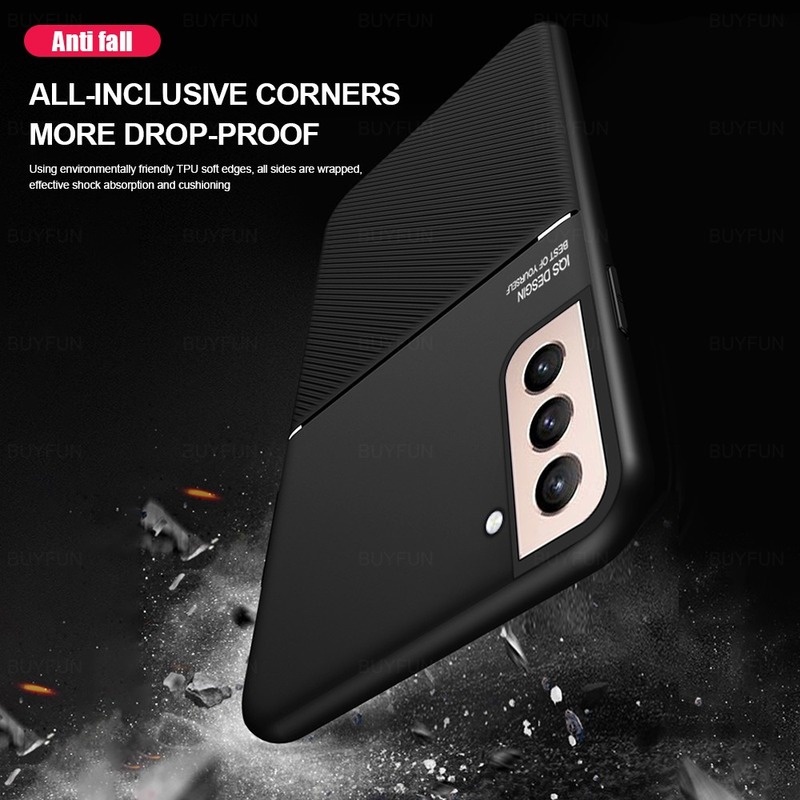 Case For Samsung Galaxy S22 S20 Ultra Plus S22+ S20+ S22 Ultra 5G S21 FE S21FE 5G Phone Case Leather Texture Silicone Soft Cover Magnetic Holder Shockproof Casing