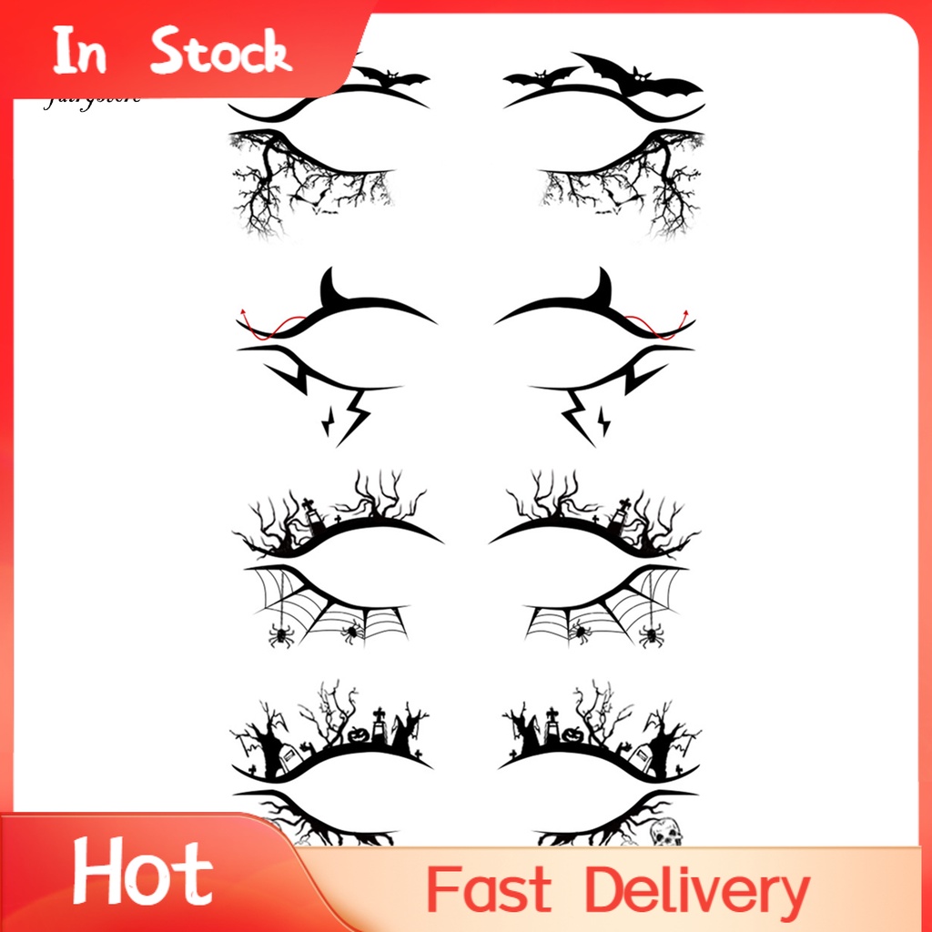 (Hàng Mới Về) Nhãn Dán Kẻ Mắt / Phấn Mắt / Kẻ Mắt Hình Mạng Nhện Kinh Dị Sáng Tạo Trang Điểm Halloween | BigBuy360 - bigbuy360.vn