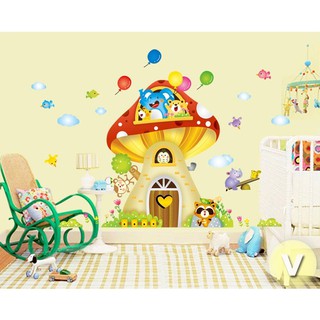 Decal dán tường Nấm khổng lồ